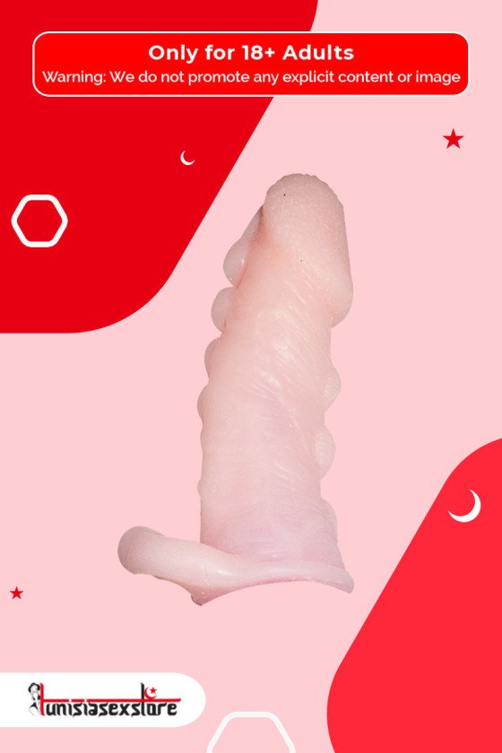 Solid Dotted Head Penis Extension Sleeve Skin Color PES-027